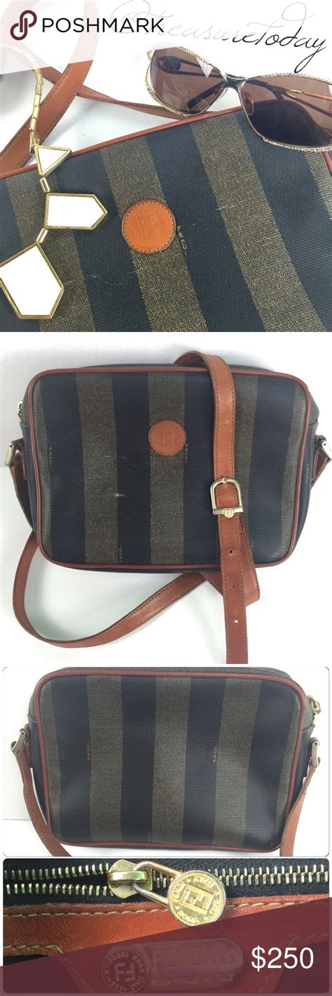 fendi black and tan striped crossbody bag|Fendi crossbody bags men's.